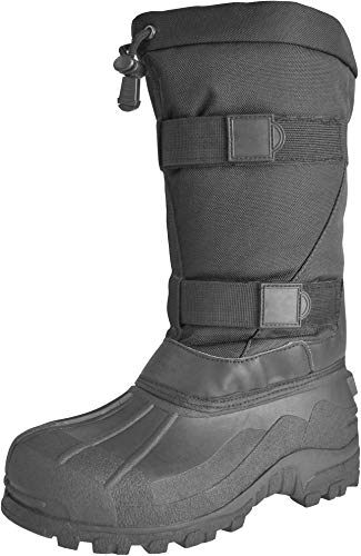 normani Winter Outdoor-Boots für Damen und Herren - herausnehmbares Filz-Innenfutter - 100% wasserdicht - geeignet bis -40 °C Farbe Schwarz Größe 35-36 von normani