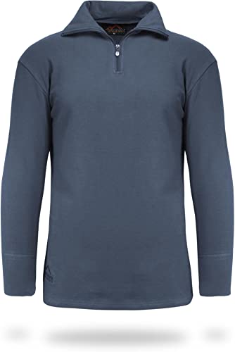 normani Winter Rollkragenpullover mit Reißverschluss und warmem Plüschfutter Farbe Navy Größe 4XL von normani