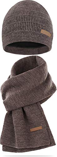 normani Winterset bestehend aus Mütze und Schal mit Schafwolle Farbe Sudbury/Beige-meliert von normani