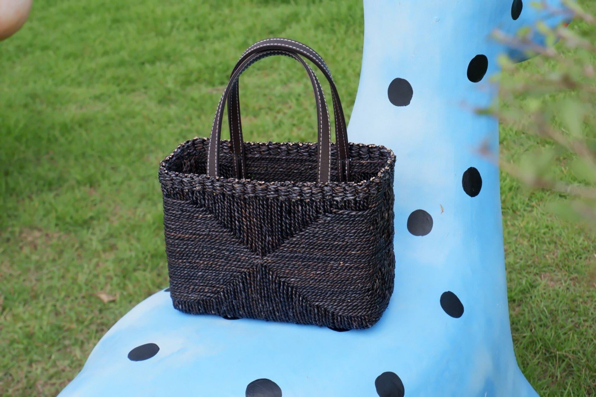 Gewebte Wasserhyazinthe Strandtasche Handgemachte Stroh Strandtasche von nornorbag