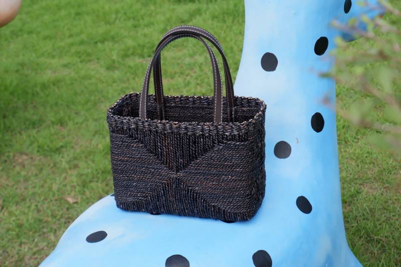 Gewebte Wasserhyazinthe Strandtasche Handgemachte Stroh Strandtasche von nornorbag