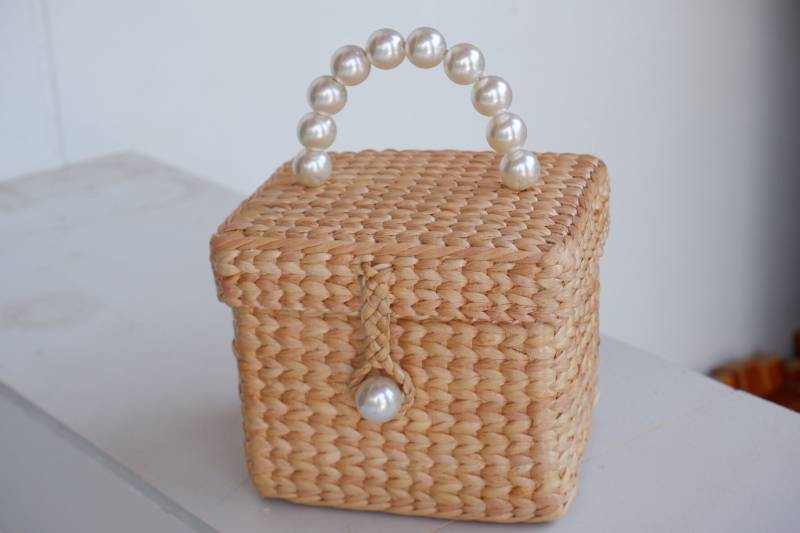 Perlengriff Woven Beuteltasche Perlen Abend-Kupplung von nornorbag