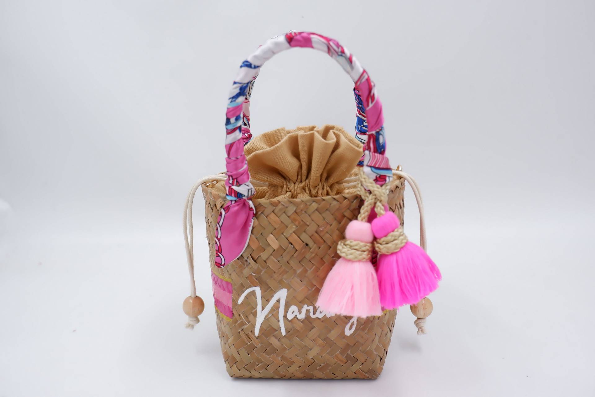 Personalisierte Blumenmädchen Tasche, Personalisierte Stroh Kinder Geschenk, Tasche Mädchen, Mädchen Mini Geldbörse, Geldbörse von nornorbag