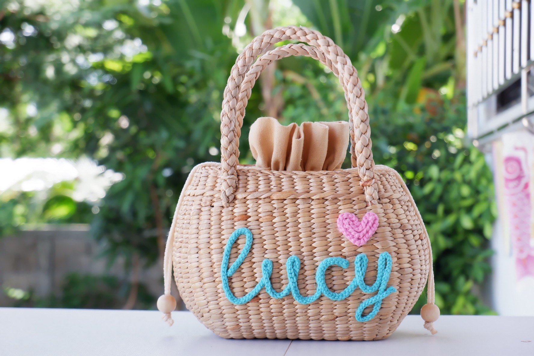 Personalisierte Hochzeit Strandtaschen, Junggesellenabschied, Boho Stroh Handtasche, Baby Tasche, Brautparty Geschenke von nornorbag