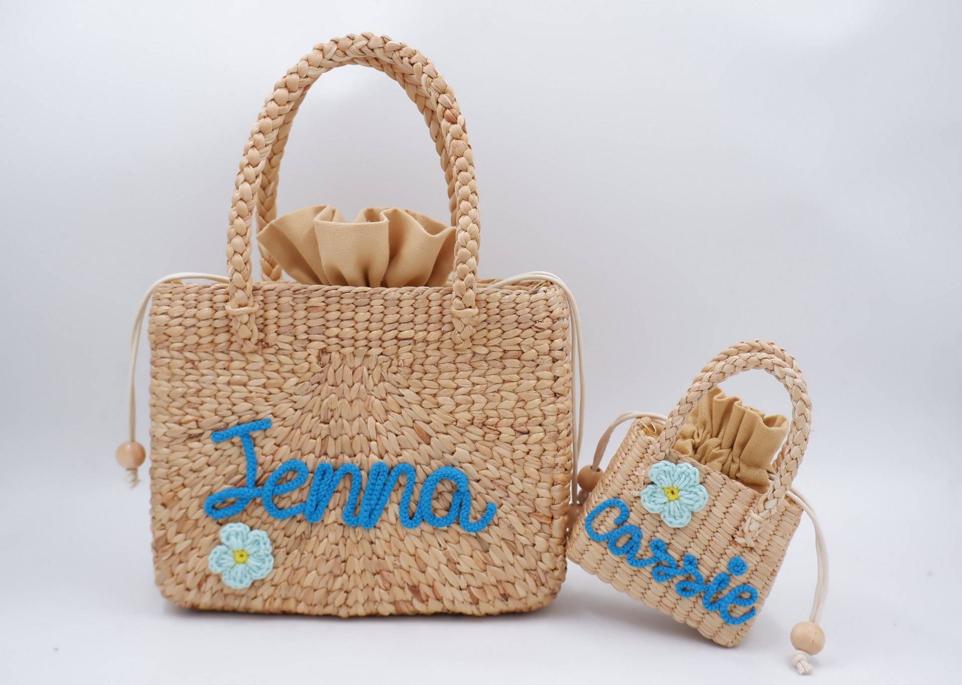 Personalisierte Mutter Tochter Passende Wasserhyazinthe Taschen von nornorbag