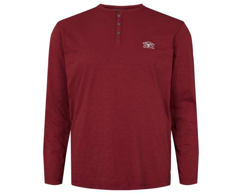 north 56 4 Langarmshirt Replika by Allsize Henley Langarmshirt XXL dunkelrot von north 56 4