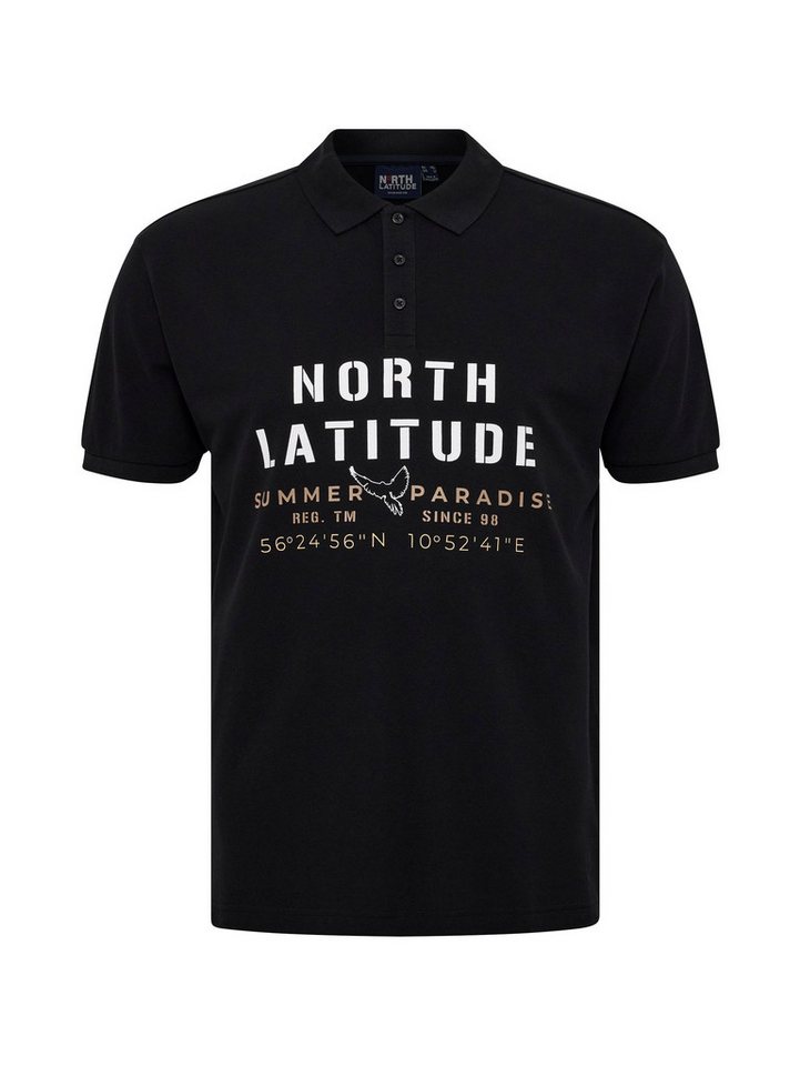 north 56 4 Poloshirt Poloshirt in Herren Übergrößen von North Latitude, Schwarz von north 56 4