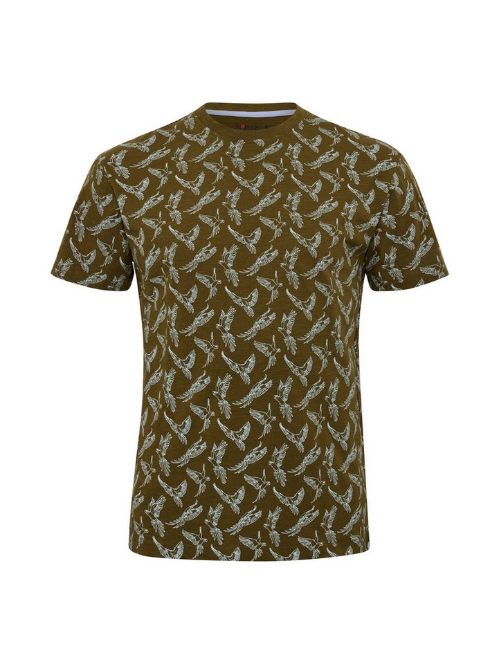 north 56 4 Print-Shirt Allover Printed T-Shirt in XXL Größen von North, army green von north 56 4