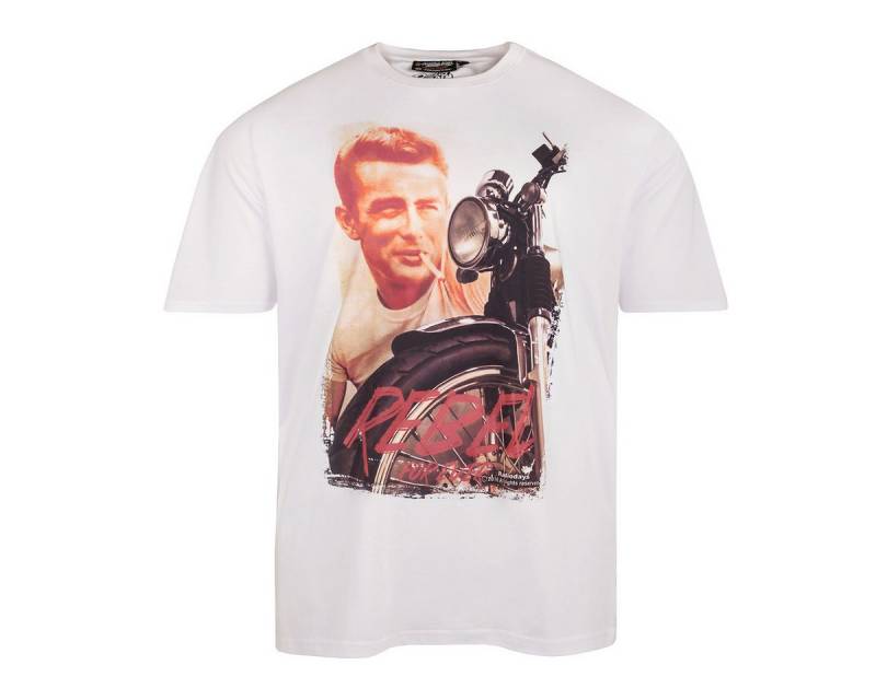 north 56 4 Rundhalsshirt Replika by Allsize T-Shirt weiß mit Print Übergröße von north 56 4