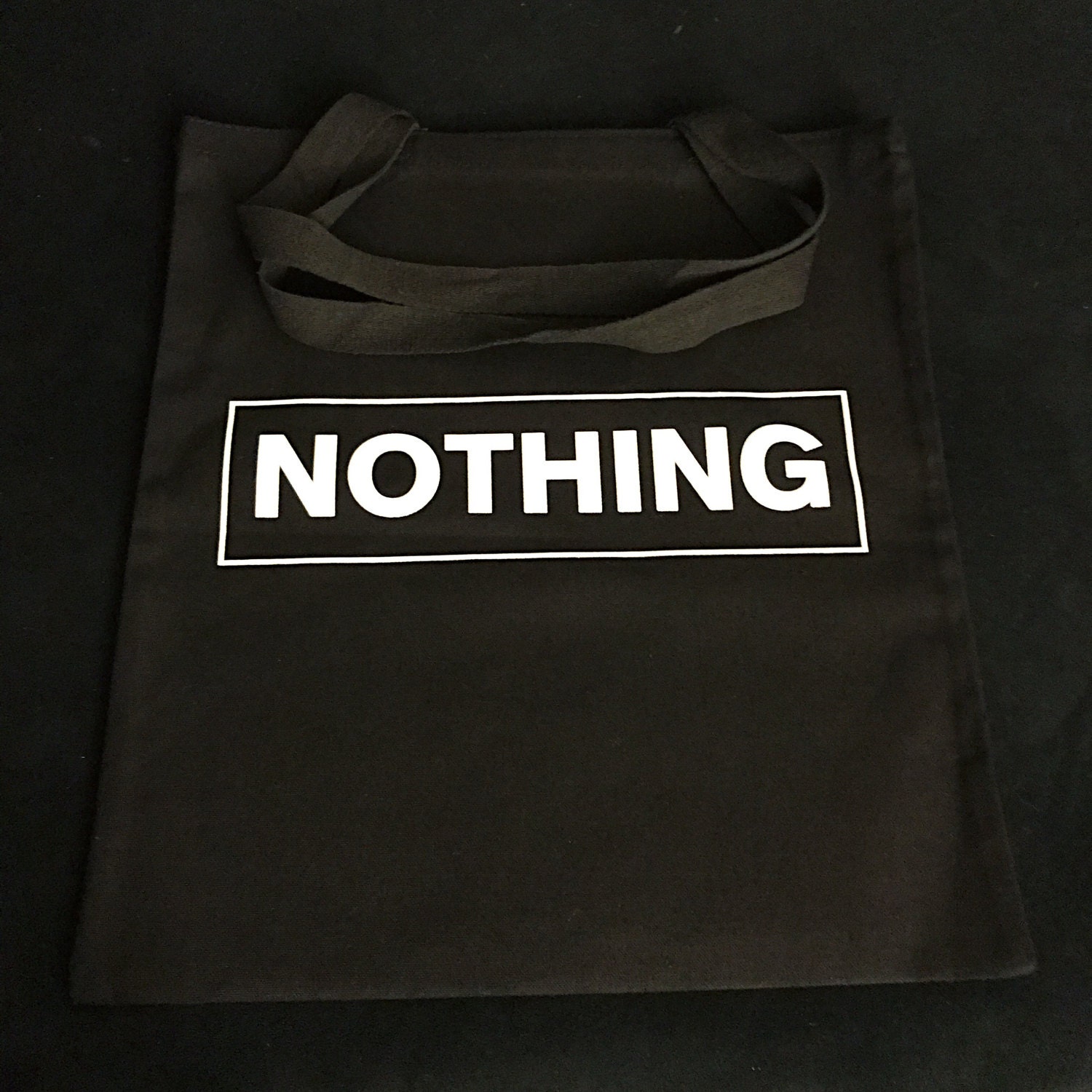 Nothing Goth Handgemachte Siebdruck Tragetasche von nothingpins