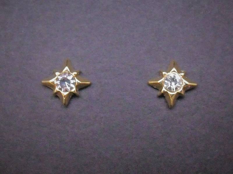 Sterne Ohrringe Gold Mit Kristall Strass Beiträge Versandkostenfrei Usa von nottheComfortZone