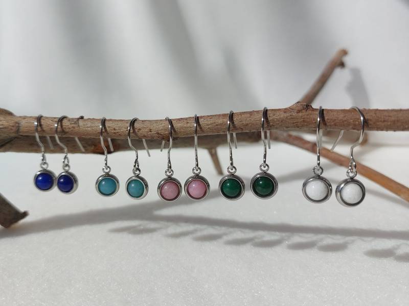 Jade Hängeohrringe Aus Jade Und Edelstahl // Cabochon Kombiniert Mit/Verschiedene Farben Design Unikat Schmuck Jade Hängeohrringe Aus Jade Und Edelstahl // Cabochon Kombiniert Mit/Verschiedene Farben Design Unikat Schmuck von nouimanufaktur