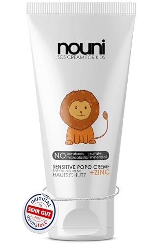 SOS Wundschutzcreme +Zink 100ml Popo Creme – Schutz Wundsein im Windelbereich – Intensive Pflege für Kinderhaut – Ohne schädliche Zusatzstoffe | nouni von nouni