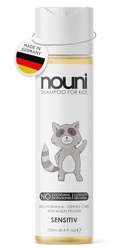 nouni Kindershampoo – Ohne Parabene, Silikone & Farbstoffe – Vegan, Tränenfrei, Sanft zur Kopfhaut – Leichte Kämmbarkeit – Mit Weizenprotein & Granatapfelduft – 250ml nouni Kindershampoo – Ohne Parabene, Silikone & Farbstoffe – Vegan, Tränenfrei, Sanft zur Kopfhaut – Leichte Kämmbarkeit – Mit Weizenprotein & Granatapfelduft – 250ml von nouni