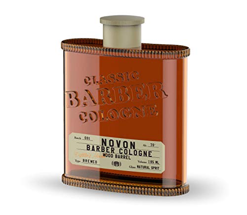 Novon Classic Barber Cologne - Red - Wood Barrel - 185ml - Aftershave Rasierwasser nach der Rasur von novon