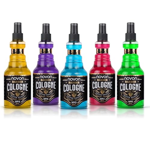 novon Professional Barber Cologne No.1,2,3,4 & 5-355 ml - After Shave Spray für Männer - Rasur Duftwasser aromatisch-intensiv - Barber Eau de Cologne von novon