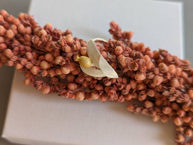 Nox Caelum | Granatapfel Obst Blätter Zweig Ring Aus Sterling Silber, Pflanzen-Blumenliebhaber Schmuck, Ring, Geschenk Für Sie Nox Caelum | Granatapfel Obst Blätter Zweig Ring Aus Sterling Silber, Pflanzen-Blumenliebhaber Schmuck, Ring, Geschenk Für Sie von noxcaelumDesign