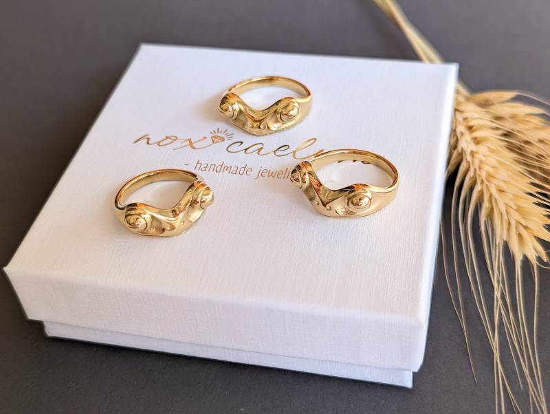 Nox Caelum | Niedlicher Frosch Ring Aus 18 K Vergoldetem Edelstahl, Tier Ring, Geschenk Für Sie von noxcaelumDesign