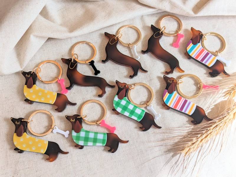 Nox Caelum | Schlüsselanhänger Dackel Hund, Dachshund Anhänger, Hundeliebhaber Geschenk von noxcaelumDesign