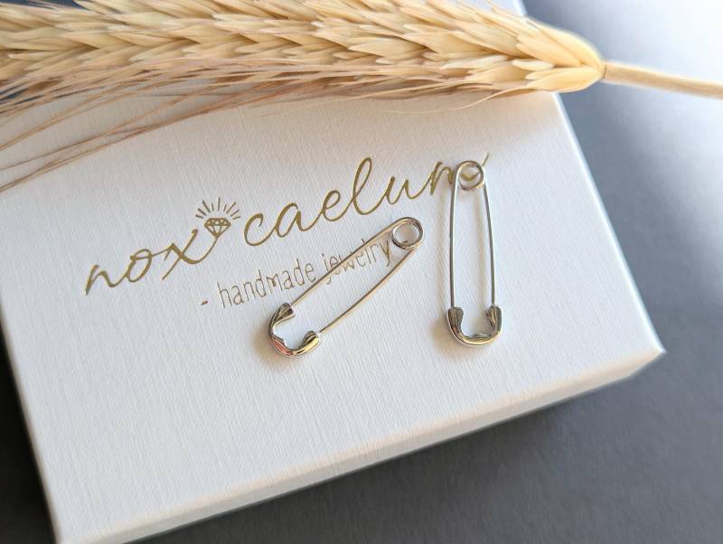 Nox Caelum | Sterling Silber Sicherheitsnadel Ohrringe, Hoop Ohrringe Aus 925 Silber, Punk Rock Schmuck, Unisex Nox Caelum | Sterling Silber Sicherheitsnadel Ohrringe, Hoop Ohrringe Aus 925 Silber, Punk Rock Schmuck, Unisex von noxcaelumDesign