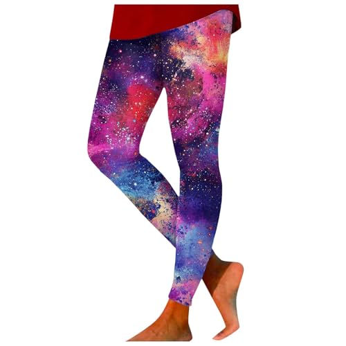 nsiaot Leggings für Damen 80er Neon Leggings Bunte Druck Karneval Leggings Hohe Taille Regular Yoga Leggins Strumpfhose 80er Jahre Rave Faschingskostüme Karneval Party Leggings 80er Aerobic Kostüm von nsiaot
