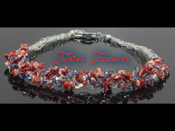 Koralle Gehäkelte Halskette Koralle Gehäkelte Halskette von nsmerritt1