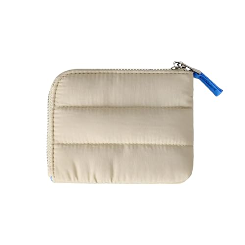 nuanzhiyuan Damen Nylon-Kartenhalter mit Reißverschlüssen, Münzgeldbörse, gesteppt, kleine Geldbörse, für den täglichen Gebrauch von nuanzhiyuan