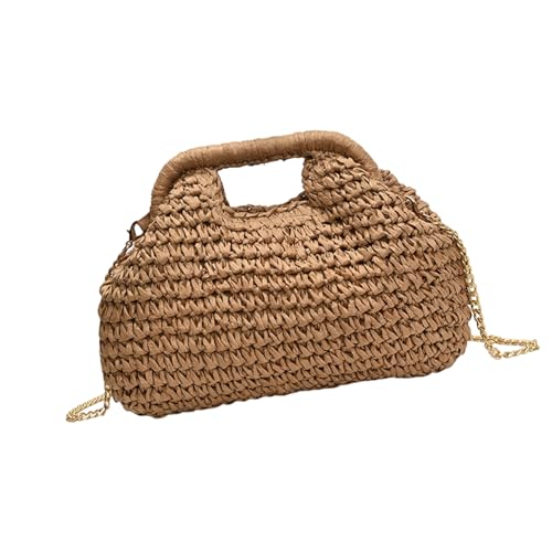 nuanzhiyuan Damen Strohtasche Casual Schultertasche mit Kettenriemen Modische Strandtasche Urlaub Handtasche für verschiedene Anlässe nuanzhiyuan Damen Strohtasche Casual Schultertasche mit Kettenriemen Modische Strandtasche Urlaub Handtasche für verschiedene Anlässe von nuanzhiyuan