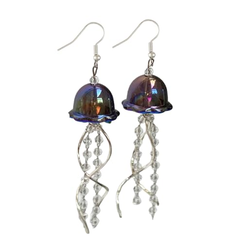 nuanzhiyuan Elegante Quallen-Ohrhänger mit künstlerischen Quallen und zartem Charme für Geschenke oder Sammlungen nuanzhiyuan Elegante Quallen-Ohrhänger mit künstlerischen Quallen und zartem Charme für Geschenke oder Sammlungen von nuanzhiyuan