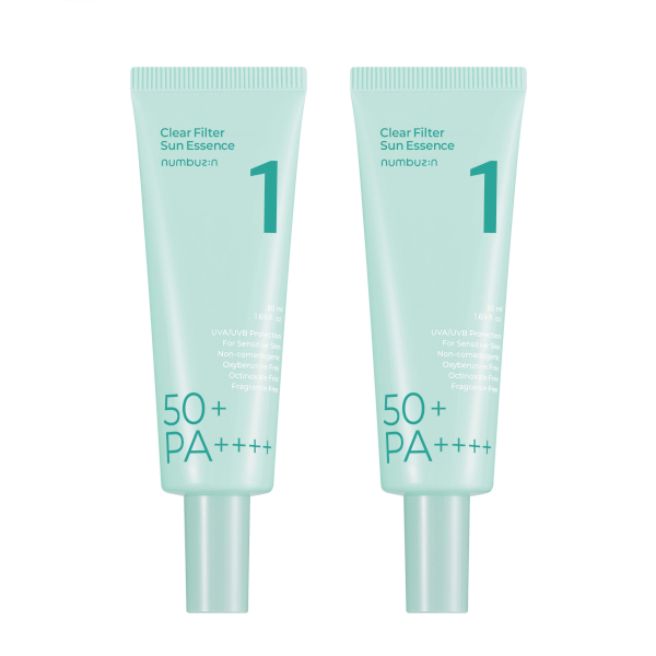 numbuzin - No.1 Clear Filter Sun Essence SPF50+ PA++++ (Duo Set) - 50ml+50ml von numbuzin