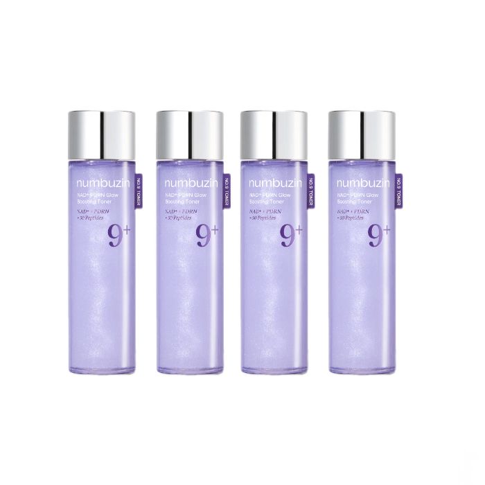 numbuzin - No.9+ NAD+ PDRN Glow Boosting Toner - 150ml (4ea) Set von numbuzin