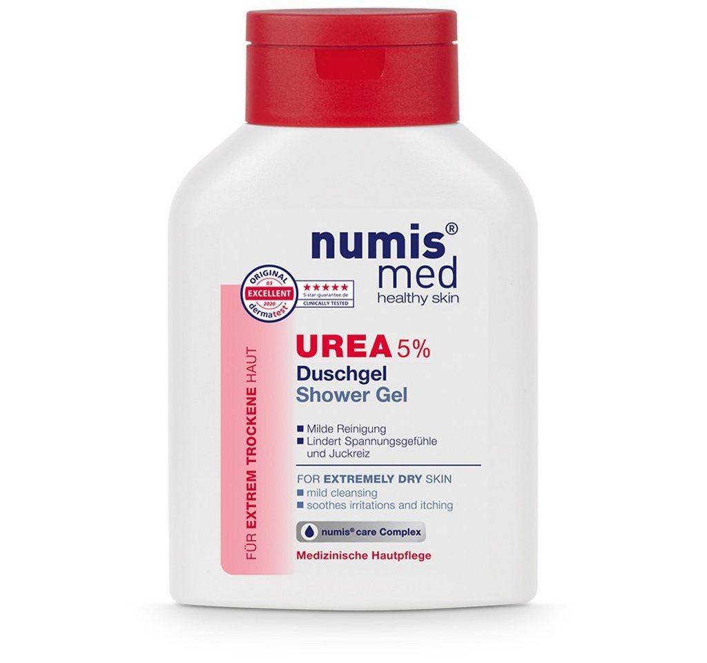 numis med Duschgel Duschgel 5% Urea für extrem trockene Haut - vegane Hautpflege 1x 200ml, 1-tlg. von numis med