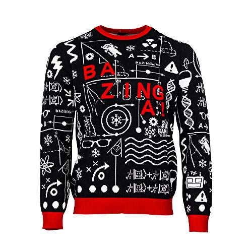 Numskull Unisex The Big Bang Theory Bazinga Offizieller Strickpullover groß – Hässliche Neuheit Weihnachtspullover Geschenk, L von numskull