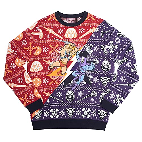 Numskull Unisex Offizieller He-Man Vs Skeletor Strickpullover Neuheit Weihnachten Pullover, M von numskull