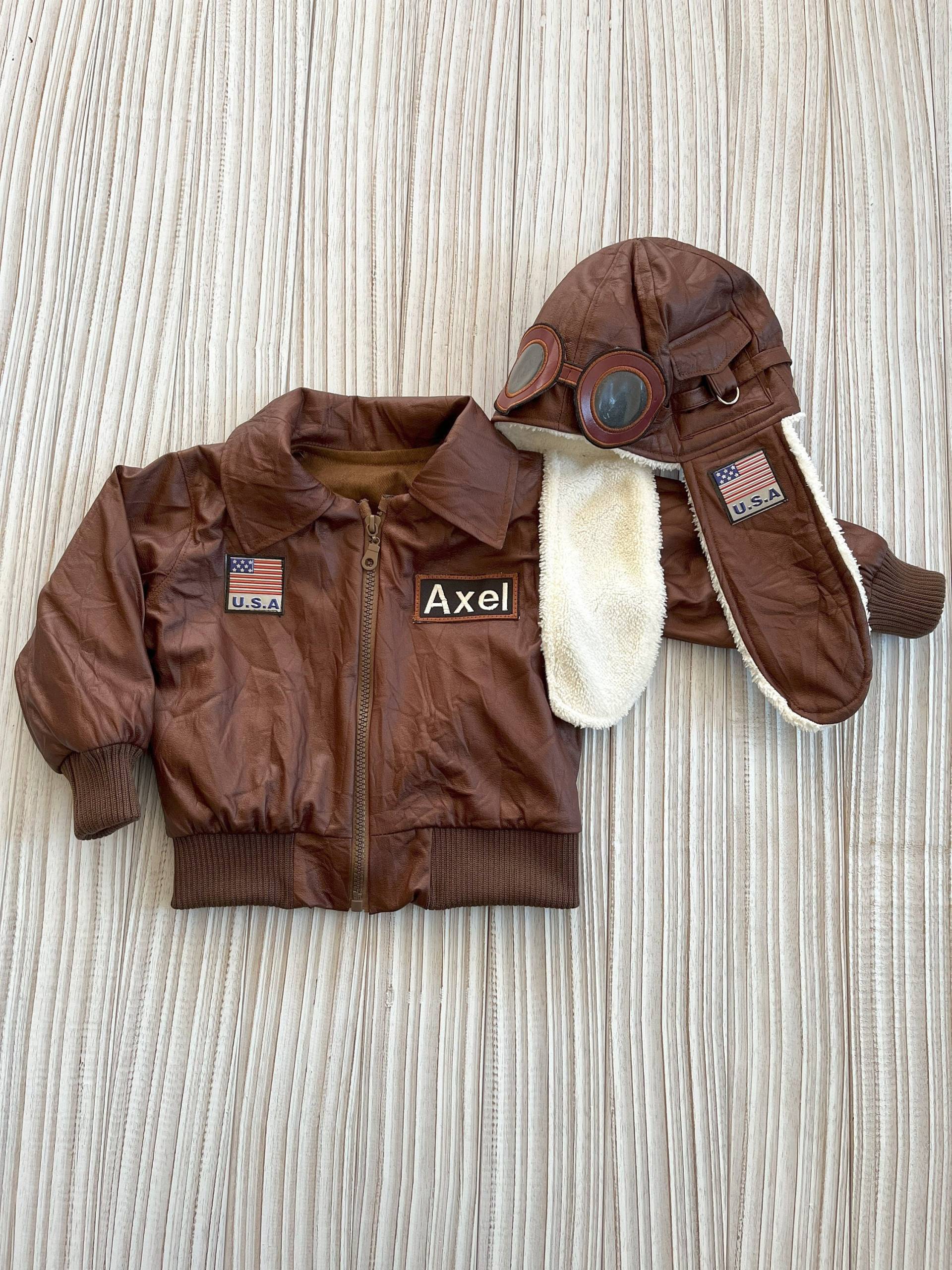 Personalized Aviator Brown-Green-Pink Costume Baby Pilot Jacketcaptain Pilot Helmetinfant Suithalloween Kids Costumebirthday Suit Personalized Aviator Brown-Green-Pink Costume Baby Pilot Jacketcaptain Pilot Helmetinfant Suithalloween Kids Costumebirthday Suit von nunisewingworld
