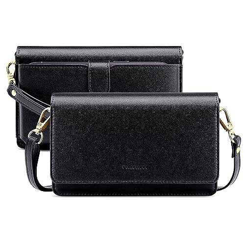 nuoku Handytasche Zum Umhängen Damen, Handytasche mit Geldbörse Zum Umhängen, Umhängetasche Damen, Crossbody Bag Damen mit Funktionelle Fächer von nuoku