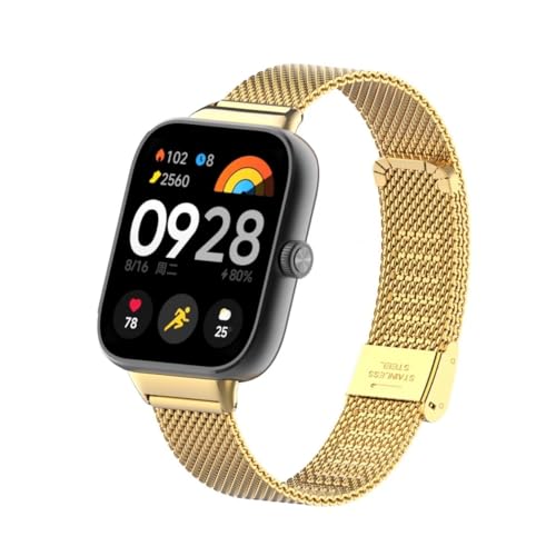 nuosiweilang Armband Kompatibel Für Xiaomi Smart Band 8 Pro/9 Pro Edelstahl Metall Uhrenarmband Ersatzarmband Für Xiaomi Redmi Watch 5/4 Männer und Frauen von nuosiweilang