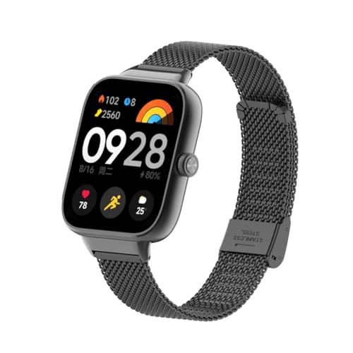 nuosiweilang Armband Kompatibel Für Xiaomi Smart Band 8 Pro/9 Pro Edelstahl Metall Uhrenarmband Ersatzarmband Für Xiaomi Redmi Watch 5/4 Männer und Frauen von nuosiweilang