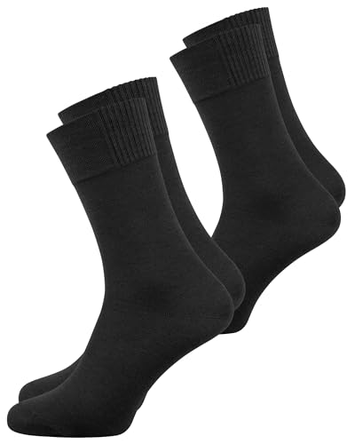 nur die germany gmbh Herren 2er Pack Bambus weiche & atmungsaktive Viskose bequemer Abschlussbund ohne drückende Naht Socken, schwarz, 43-46 nur die germany gmbh Herren 2er Pack Bambus weiche & atmungsaktive Viskose bequemer Abschlussbund ohne drückende Naht Socken, schwarz, 43-46 von nur die germany gmbh