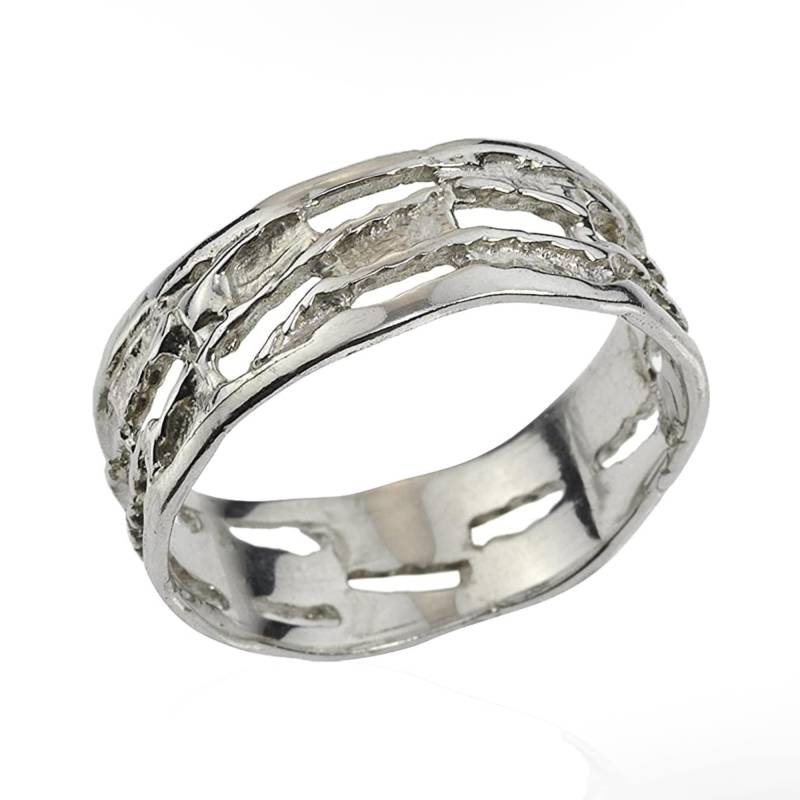 14K Gold Trauring Herren, Weißgold, Unisex Bands, Einzigartiges Ehering Set, Personalisierter Kostenloser Versand von nuritdesignjewelry