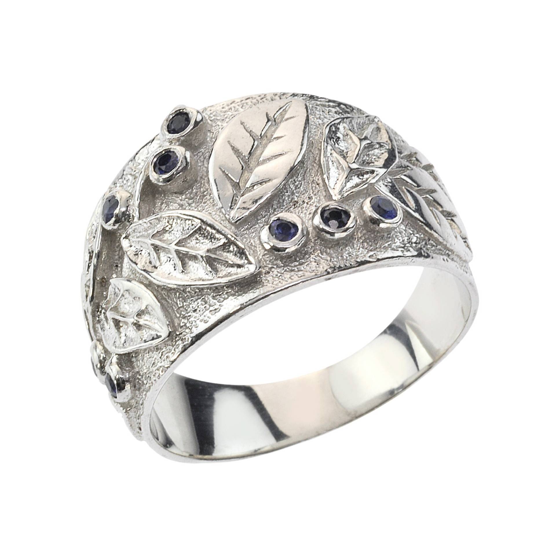 14K Hochzeit Ring Vintage, Gold Ehering Für Frauen, Saphir Ring, September Geburtsstein, Kostenloser Versand von nuritdesignjewelry