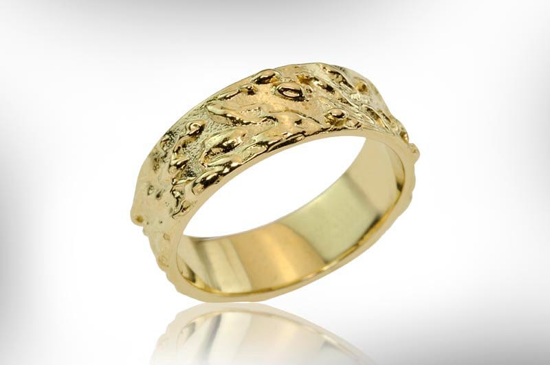 Breiter Unisexring Aus Gelbgold, Ehering Für Männer Und Frauen von nuritdesignjewelry