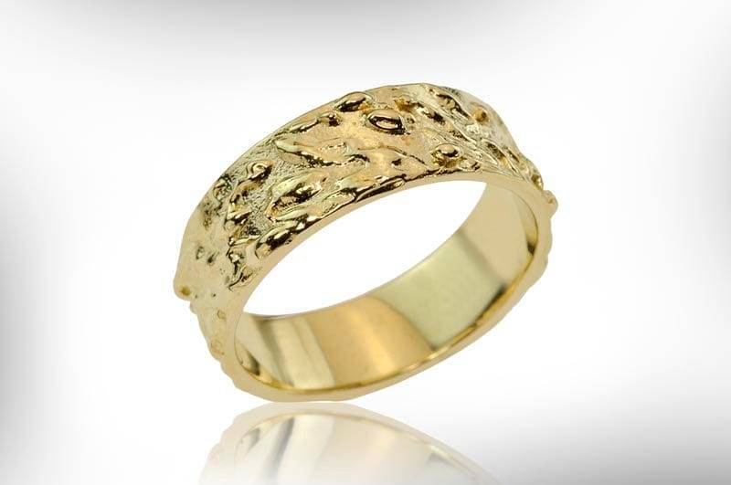 Breiter Unisexring Aus Gelbgold, Ehering Für Männer Und Frauen von nuritdesignjewelry