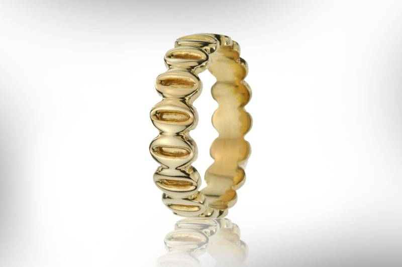 Einzigartiger Herren Gold Ehering, 9 Karat Massivgold Ehering Für Männer, Alternative Band Ihn von nuritdesignjewelry