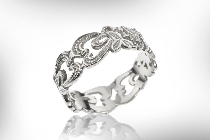 Einzigartiges Ehering, 14K/18K Gold Ehering Frauen, Vintage, Braut Ehering, Herzen Jugendstil Ring von nuritdesignjewelry