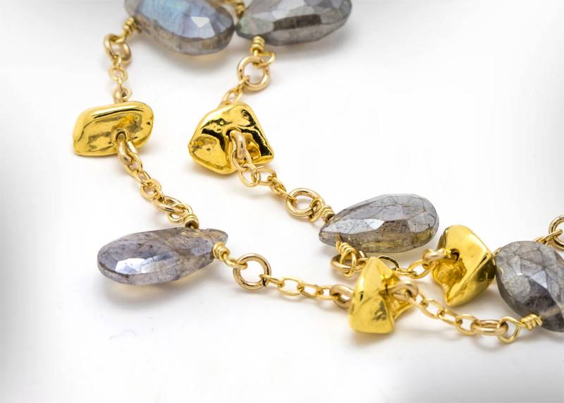 Handgefertigtes Labradorit Edelstein Armband von nuritdesignjewelry