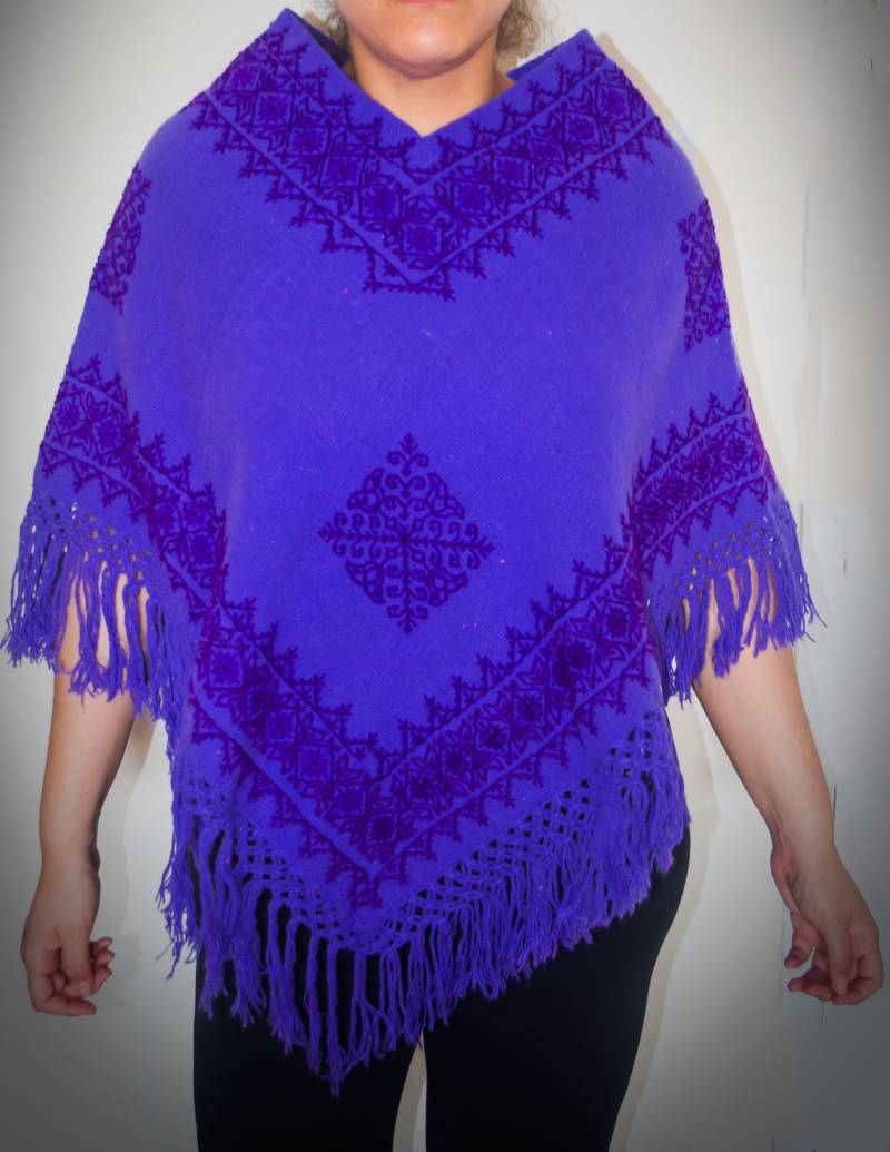 Canvas Baumwolle Lila Huipil von nuuktalcircle