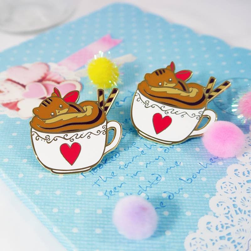 Emaille Pin Cappuccirel Der Cappuccino Eichhörnchen Pin Emaille Pin Cappuccirel Der Cappuccino Eichhörnchen Pin von nyanzilla