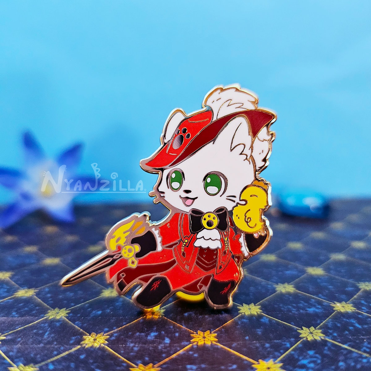Emaille Pins Niedlichen Krieger S1 - Rot Magier Rdm Caster Rpg Dnd Cute Accessory Eorzea von nyanzilla