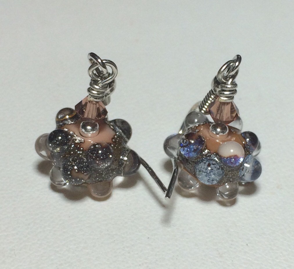 Handgemachte Lampwork Schmuck Glas Perlen Ohrringe Handgemachte Lampwork Schmuck Glas Perlen Ohrringe von nycfashionconnection